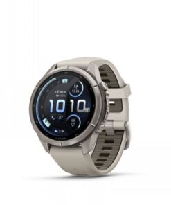 Garmin fenix 9 pro inreach - 43mm titaani ja fog gray/dark sandstone -silikonihihna