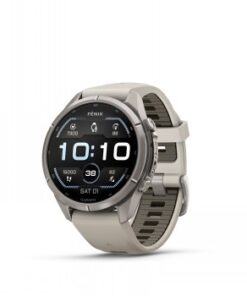 Garmin fenix 9 pro - 43mm titaani ja fog gray/dark sandstone -silikonihihna
