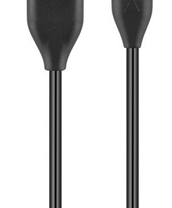 Garmin USB-A charging and data cable for smartwatches, 0.5 m, black. Black 0.5-meter USB-A charging and data cable with a small connector on one end.