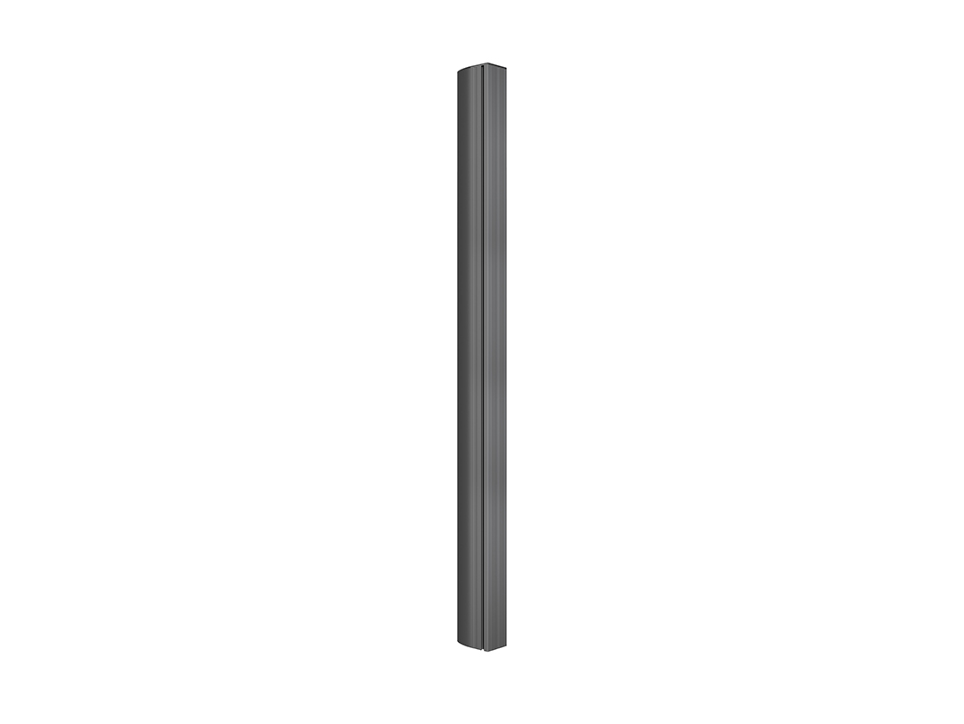 A black-gray vertical aluminum column, height 270 cm, simple design.