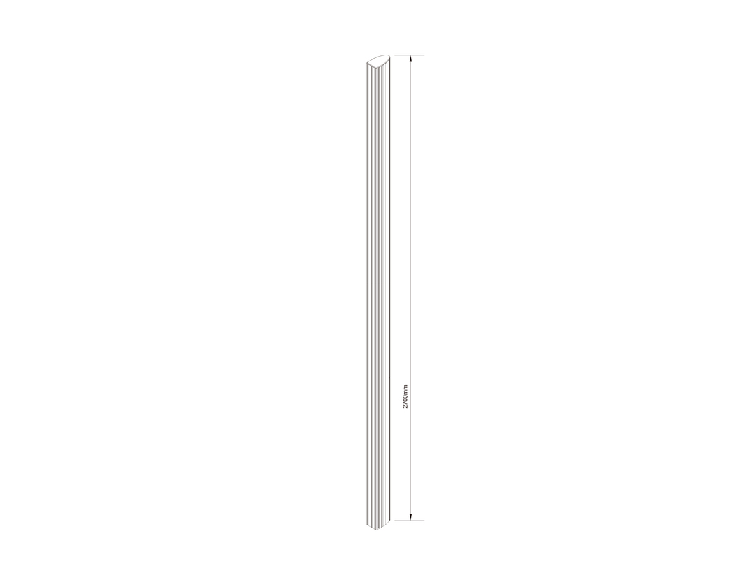Multibrackets M PRO SERIES COLUMN 270 cm tall mounting column Tall white mounting column with a height of 270 cm and detailed measurements included.