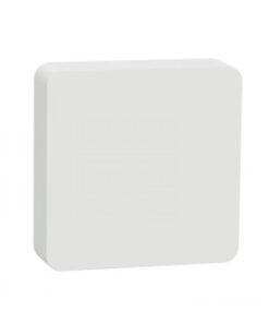 White square-shaped wireless temperature and humidity sensor, minimalist design.