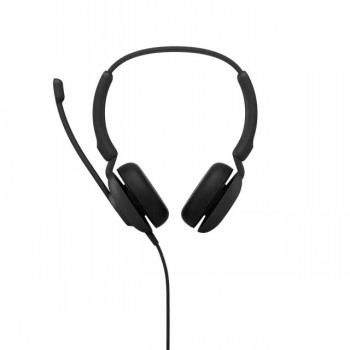 Jabra Evolve 10 business headset with USB-A connection Black business-use stereo headset with a USB-A connection and soft leather ear cushions.