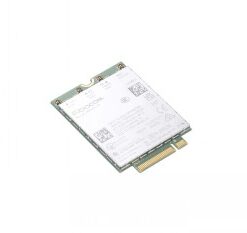 Lenovo L860 CAT16 4G LTE M.2 card with fast connectivity Small and thin Lenovo L860 CAT16 4G LTE M.2 card with a metallic connector and a white label.