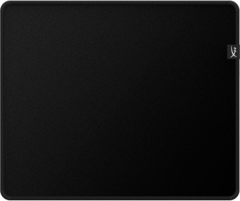 HyperX Pulsefire Mat medium-sized mouse pad A medium-sized black rectangular HyperX Pulsefire Mat mouse pad with the brand logo in the top-right corner.