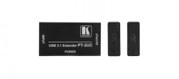 A black Kramer PT-3UC USB 3.1 Extender device with input and output ports.