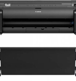 Canon imagePROGRAF GP-300 A0 desktop printer with stand Canon imagePROGRAF GP-300 36” A0 printer in black, with a stand, photographed from the front.