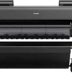Canon imagePROGRAF GP-4000 44” (A0) high-quality large format printer Large black Canon printer, model ImagePROGRAF GP-4000, front view, paper feed and collection units visible.