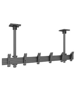 Multibrackets M MENU BOARD MOUNT PRO MBC3X1U - ceiling-mounted bracket A ceiling-mounted metallic monitor bracket with three adjustable sections and a black finish.