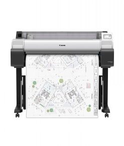 Canon imagePROGRAF TM-340 36" A0 large format printer Canon large format printer, white and black, printing an architectural drawing in A0 size.