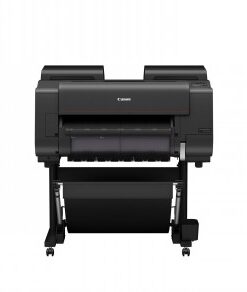 Canon imagePROGRAF PRO-2600 professional large format printer Black Canon imagePROGRAF PRO-2600 large format printer front view, on a white background.