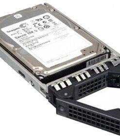 Server hard drive with a silver-gray frame and a black casing featuring mounting rails.