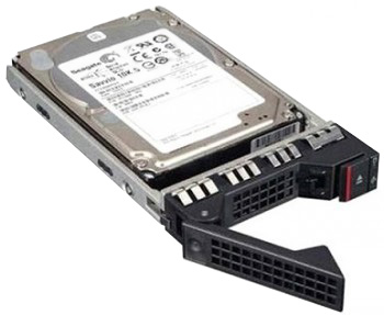 Lenovo ThinkSystem 480GB SSD, 2.5", server hard drive. Server hard drive with a silver-gray frame and a black casing featuring mounting rails.