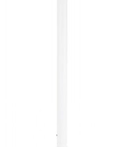 White ceiling-mounted projector bracket, adjustable height, four support legs.