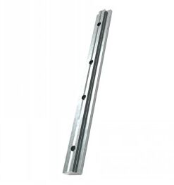 Metallic extended mounting rail with multiple screw holes. Straightforward and simple design.