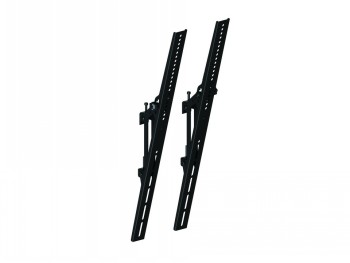 Two black adjustable desk stand tilt arms, vertical position, 600 mm length.