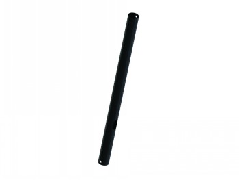 Multibrackets MB PRO Series extension tube, black 0.8MB A black metallic extension tube with a smooth surface and two holes at the ends, photographed against a white background.