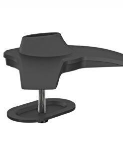 Multibrackets M DesktopMount bracket for desk mount Matte black steel bracket with a single screw and joint designed for a desk mount.