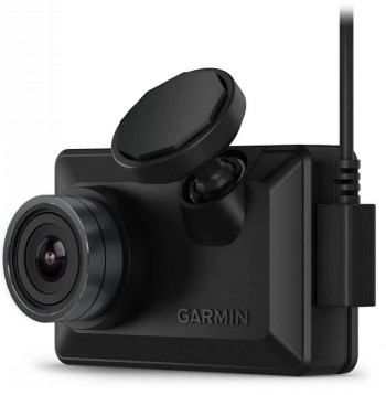 Garmin Dash Cam Mini X210 dashboard camera Black Garmin Dash Cam Mini X210 dashboard camera, compact square design with lens on the left.