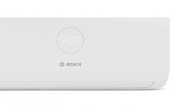 White BOSCH 3000I W 35E indoor unit, minimalist design, includes remote control.