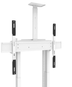 Multibrackets M Extension Kit 600 for motorized floor stand White metallic extension part for a motorized floor stand, with black mounting points and chain mechanism.