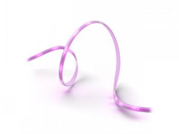 Philips Hue Solo Lightstrip 5M - LED strip for lighting A long purple LED strip coiled against a white background.