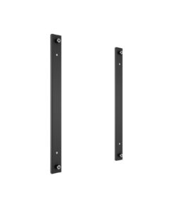 Multibrackets M VESA Wallmount Flip Adapter 400 in black Two black metal adapters for wall mounting on a white background.