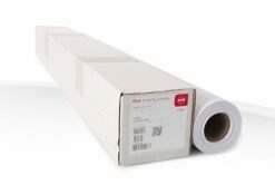 Canon IJM143 paper roll in white packaging, product label and roll end visible.