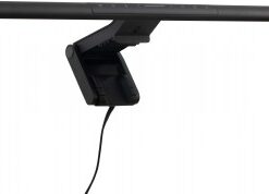 Black Benq ScreenBar Pro monitor light with a metallic frame and a compact attachment part.