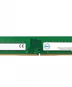 Green Dell DDR5 32GB UDIMM-class RAM stick with a white label.