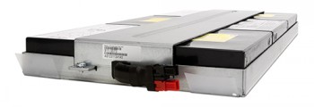 APC REPLACEMENT BATTERY CARTRIDGE #88 backup battery in Prisma. Flat rectangular backup power battery pack, gray body and black ends, red connection cable.