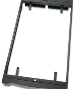 APC roof match kit component, 600 mm, black metallic structure Black metallic ceiling series component in a rectangular shape, detailed structure.