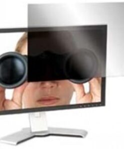 Targus Privacy Screen attachable to a computer monitor, with a matte surface for privacy protection and a transparent layer for screen protection.