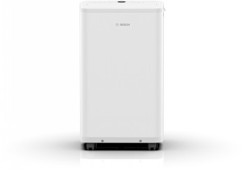 Bosch Cool 2000 portable cooler for home tools White Bosch Cool 2000 portable cooler seen from the front, rectangular shape with a modern design.