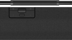 Wireless Contour Rollermouse Pro Regular in black and grey color scheme, ergonomic design, photographed from a horizontal perspective.