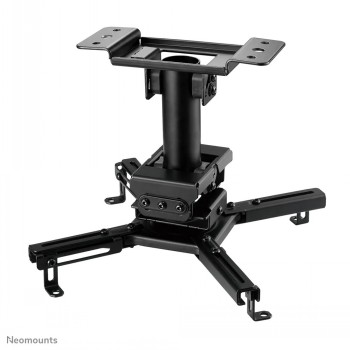 Neomounts By Newstar ceiling mount for projector black Black ceiling mount for a projector, adjustable and metallic, set against a white background.