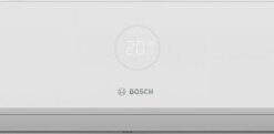 White Bosch 3200I W 26E indoor unit, rectangular shape, featuring LED display and logo.