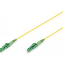 Digitus fiber optic cable with LC/APC connectors, 5 m, yellow Yellow simple fiber optic cable with green LC/APC connectors at both ends, 5 meters in length.