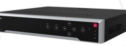 A black storage device with silver edges and buttons on the front panel, viewed from the side.