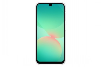 Samsung A26 Clear Case - transparent phone case Transparent Samsung A26 phone case on the phone, front side visible on a white background.