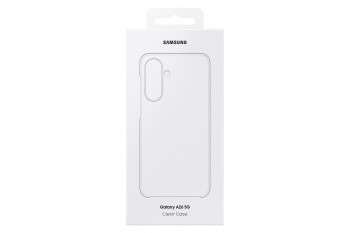 Samsung Galaxy A26 Clear Case protective cover in original packaging Transparent Samsung Galaxy A26 clear case in its original packaging, white background.