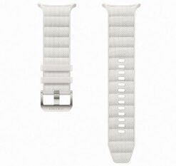 A light sand-colored Samsung Peakform band, suitable for the Ultra smartwatch, shown in two parts.