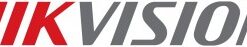 Hikvision logo with red and gray text on a white background.