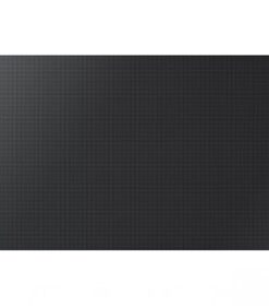 A black Samsung LED monitor with a fine grid pattern and rectangular design.