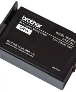 Black Brother rechargeable lithium-ion battery, model number PA-BT-001, viewed close-up.