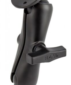 Black RAM Mounts size-C double socket arm with two 1.5-inch balls and round base plates.