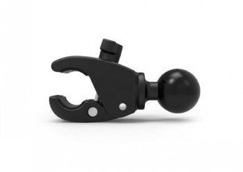 RAM Mounts Tough Claw small C-size 1.5" ball - clamp A small, black RAM Mounts Tough Claw clamp with a C-size 1.5-inch ball. Side profile.