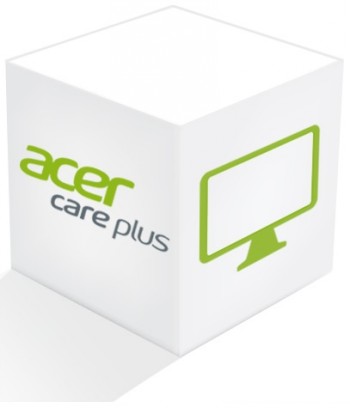 Acer MONITOR - 3-year on-site replacement service White box with Acer Care Plus logo and green computer icon.
