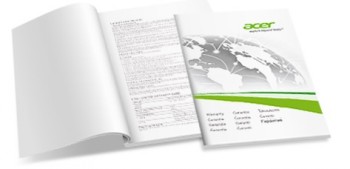 A user manual for Acer projectors for consumers and businesses. A user manual for Acer projectors, with a cover featuring a world map and a green graphic element.