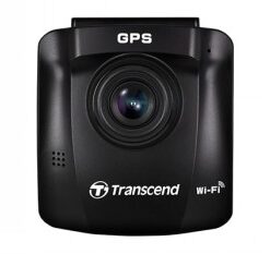 Transcend DrivePro 250 dashboard camera with Wi-Fi and GPS support Black Transcend DrivePro 250 dashboard camera front view, lens highlighted.